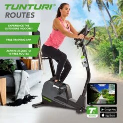 Tunturi Star Fit E100 HR I Plus Hometrainer - Ergometer - Fitnessfiets - Bluetooth - 21 Trainingsprogramma's - 16 Weerstandniveaus - Kleur: Zwart -Fit Gear Verkoop 1200x1200 339