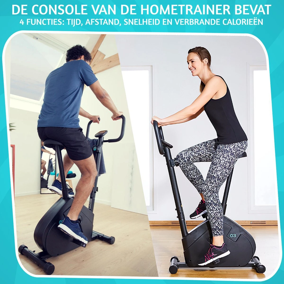 Hometrainer Fitness Fiets - Verstelbaar - Met Lcd-scherm - Veilig En Comfortabel 6 Hometrainer Fitness Fiets - Verstelbaar - Met Lcd-scherm - Veilig En Comfortabel - Afbeelding 4