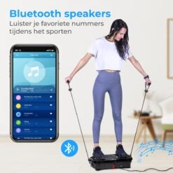 Nuvance - Trilplaat Fitness - Met Bluetooth Speaker - Incl Stretchbands - Voor Benen En Bloedsomloop - Trainingsapparatuur Voor Uithoudingstraining -Fit Gear Verkoop 1200x1200 410
