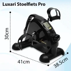 Luxari - Stoelfiets Pro - Verstelbare Weerstand - Inclusief Grip Mat - Handgreep - Display - Hometrainer - Deskbike - Beentrainer – Armtrainer - Fietstrainer - Bewegingstrainer -Fit Gear Verkoop 1200x1200 454