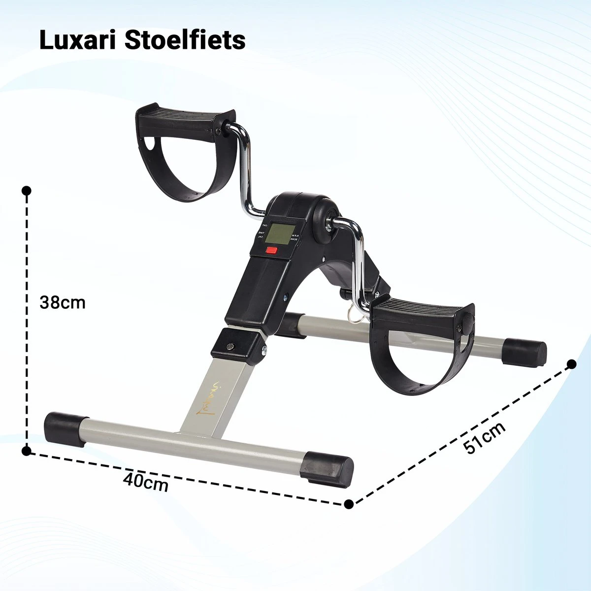 Luxari Stoelfiets - Inclusief Computer - Bureaufiets - Hometrainer - Deskbike - Beentrainer – Pedaaltrainer - Fietstrainer - Bewegingstrainer - Mini Hometrainer 6 Luxari Stoelfiets - Inclusief Computer - Bureaufiets - Hometrainer - Deskbike - Beentrainer – Pedaaltrainer - Fietstrainer - Bewegingstrainer - Mini Hometrainer - Afbeelding 4