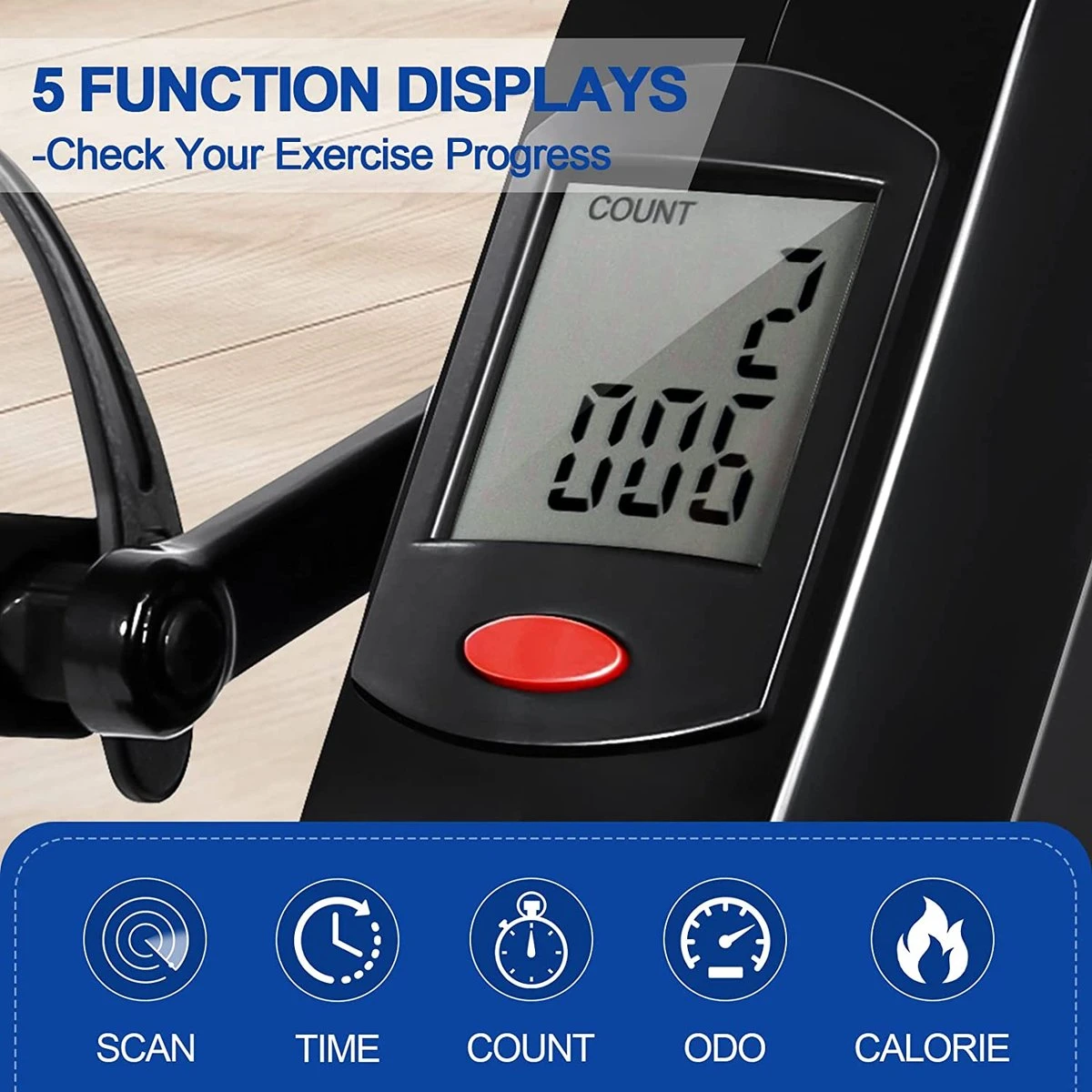 Uten 1835 - Stoelfiets - Mini Hometrainer - Fietstrainer Met Instelbare Weerstand - Fietstrainer Magnetisch Geremd - Bureaufiets - Mobiliteitstrainer 4 Uten 1835 - Stoelfiets - Mini Hometrainer - Fietstrainer Met Instelbare Weerstand - Fietstrainer Magnetisch Geremd - Bureaufiets - Mobiliteitstrainer - Afbeelding 2