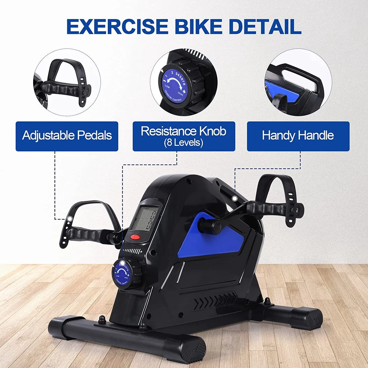 Uten 1835 - Stoelfiets - Mini Hometrainer - Fietstrainer Met Instelbare Weerstand - Fietstrainer Magnetisch Geremd - Bureaufiets - Mobiliteitstrainer 6 Uten 1835 - Stoelfiets - Mini Hometrainer - Fietstrainer Met Instelbare Weerstand - Fietstrainer Magnetisch Geremd - Bureaufiets - Mobiliteitstrainer - Afbeelding 4