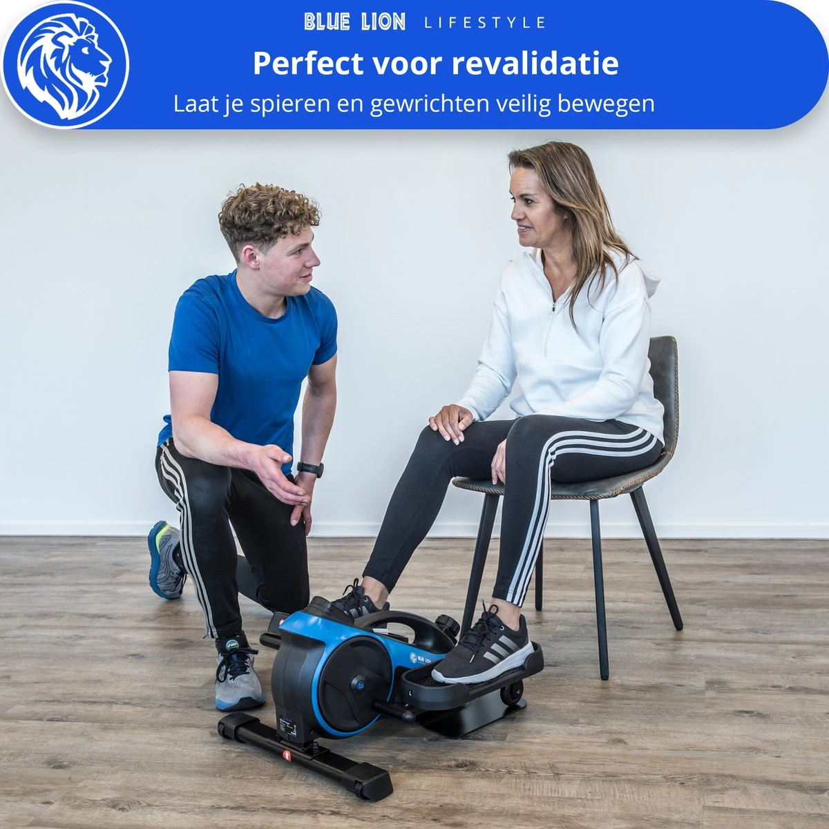 Blue Lion Kenji Stoelfiets Met Accessoires - Mini-Hometrainer - Deskbike - Fiets Voor Onder Bureau 6 Blue Lion Kenji Stoelfiets Met Accessoires - Mini-Hometrainer - Deskbike - Fiets Voor Onder Bureau - Afbeelding 4
