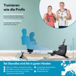 Skandika Venn Roeimachine – Roeitrainers - Roeimachine - Home Roeiapparaat Fitness - Tablet Houder, Roeier Met Multifunctionele Computer, 8 Weerstandsniveaus Instelbaar, Onderhoudsarm - Fitnessapparaten - Grijs -Fit Gear Verkoop 1200x1200 553