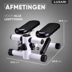 Luxari - 2-in-1 Verstelbare Weerstand - Stepper - Computer - 2 Weerstandskabels - Zwart/wit - Mini Stepper - Aerobic Stepper 18 Luxari - 2-in-1 Verstelbare Weerstand - Stepper - Computer - 2 Weerstandskabels - Zwart/wit - Mini Stepper - Aerobic Stepper -Fit Gear Verkoop 1200x1200 588