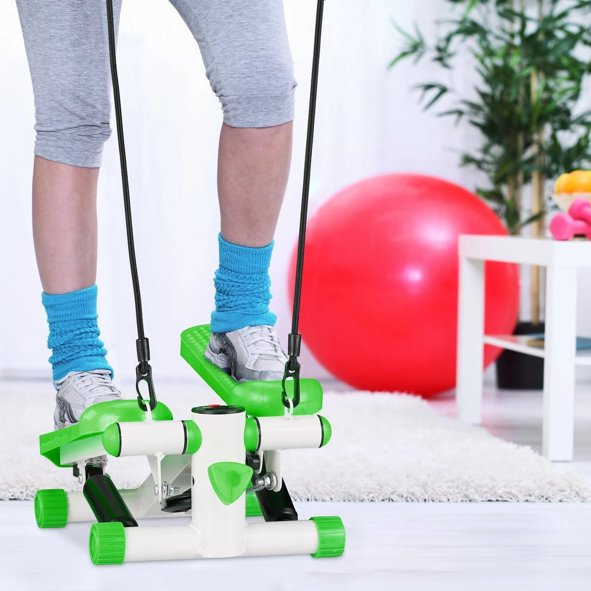 Relaxdays Swing Stepper - 2 Weerstandsbanden - Fitness Stepper - Display - Diverse Kleuren - Roze 12 Relaxdays Swing Stepper - 2 Weerstandsbanden - Fitness Stepper - Display - Diverse Kleuren - Roze - Afbeelding 10