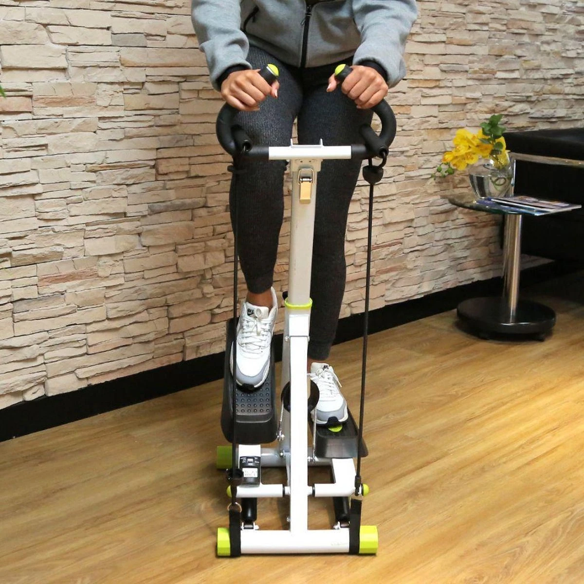 Wayflex - Opvouwbare Stepper - Hometrainer - Fitness Stepper - Fitnesstrainer - Wit/Zwart 7 Wayflex - Opvouwbare Stepper - Hometrainer - Fitness Stepper - Fitnesstrainer - Wit/Zwart - Afbeelding 5