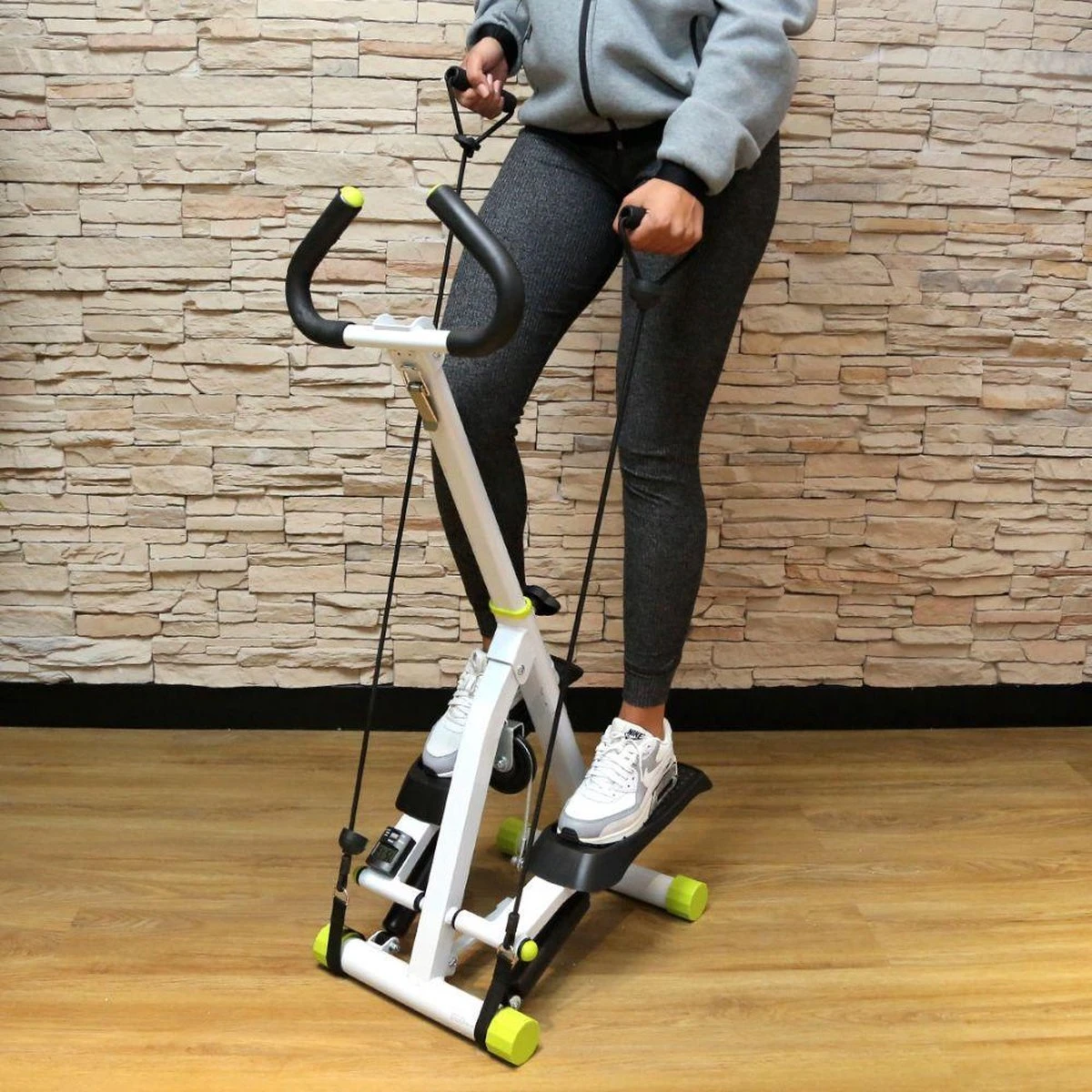 Wayflex - Opvouwbare Stepper - Hometrainer - Fitness Stepper - Fitnesstrainer - Wit/Zwart 8 Wayflex - Opvouwbare Stepper - Hometrainer - Fitness Stepper - Fitnesstrainer - Wit/Zwart - Afbeelding 6