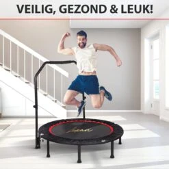 Luxari - Fitness Trampoline Pro - Inclusief Stang En Beschermhoes - 105 Cm Diameter - Opvouwbaar - Belastbaar Tot 150 Kg - Hometrainer - Fitness Trampoline -Fit Gear Verkoop 1200x1200 642