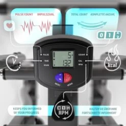 GoodVibes - Crosstrainer Met LCD-scherm Voor Thuisgebruik Met Hartslagsensor En Buiksteun - Thuistrainer - Stepper - Cardiotrainer - Homegym -Fit Gear Verkoop 1200x1200 667