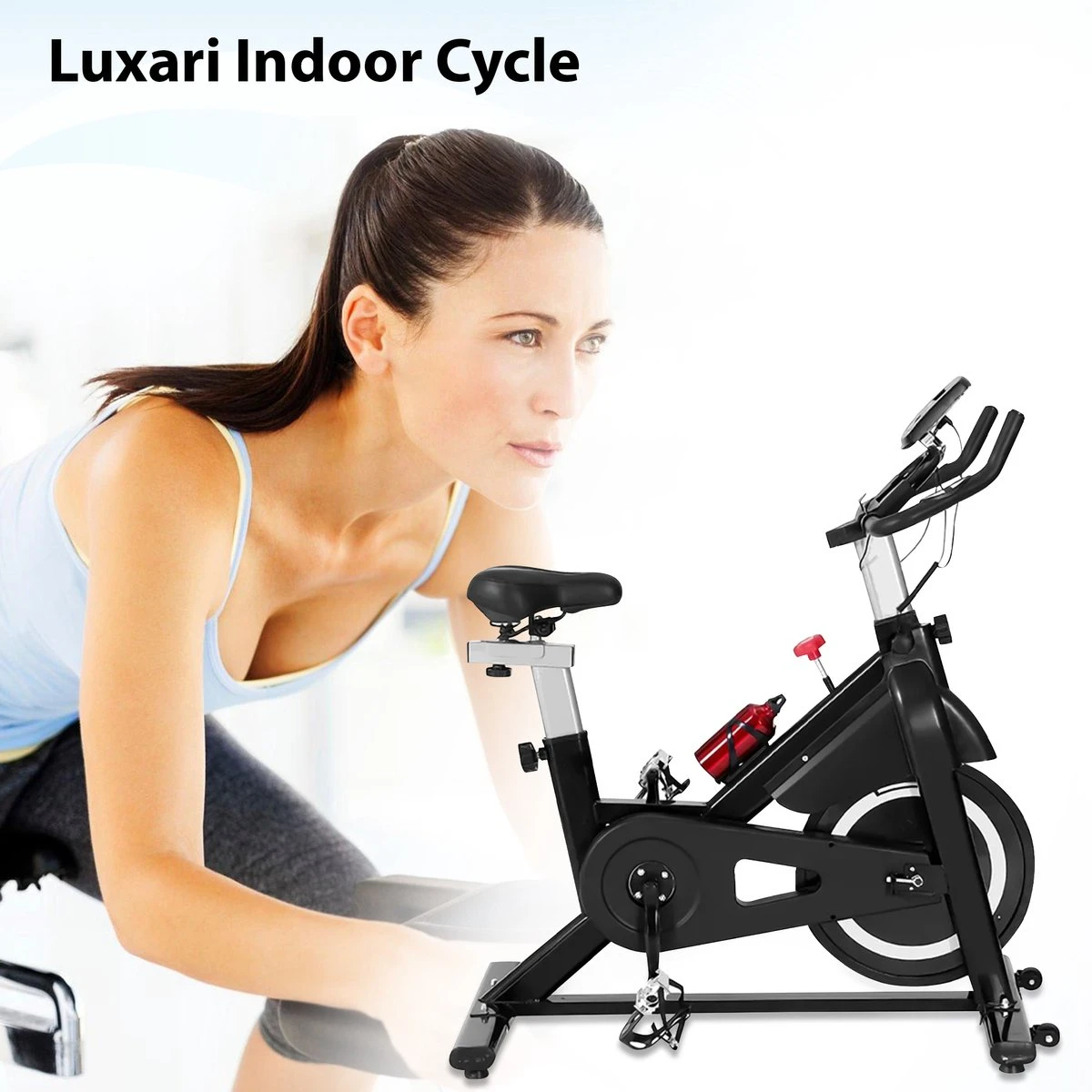Luxari - Indoor Cycle 2 - Computer Met O.a. Hartslagfunctie - Verstelbare Weerstand - 10 Kg Vliegwiel - I-pad/telefoon Houder - Fitness Fiets - Hometrainer 7 Luxari - Indoor Cycle 2 - Computer Met O.a. Hartslagfunctie - Verstelbare Weerstand - 10 Kg Vliegwiel - I-pad/telefoon Houder - Fitness Fiets - Hometrainer - Afbeelding 5