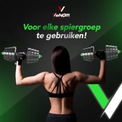 Venom Sports Verstelbare Dumbbell Set Tot 40kg - Professionele 2-in-1 Halterset Gewichten - Gebruiksvriendelijke Fitness Stang - Groen -Fit Gear Verkoop 1200x1200 735