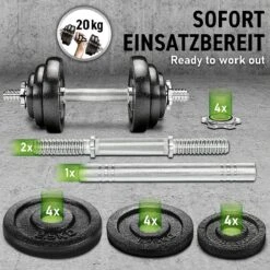 Dumbell Set - Gewichten - Gietijzeren 2-in-1 Verstelbare Halterset 20 Kg -Fit Gear Verkoop 1200x1200 752