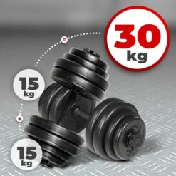 Physionics® Dumbells Halterset 2 X 15 KG (30 Kg) - Verstelbaar - 16 Losse Gewichten -Fit Gear Verkoop 1200x1200 756