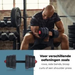 Umbro Halterset - 20 KG - Verstelbare Dumbells En Barbell - Gewichten Van 1.25 KG, 1.5KG En 2KG - Kunststof -Fit Gear Verkoop 1200x1200 774