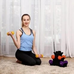 Songmics Dumbells - Halterset - Gewichten - Dumbells Set - Gewichten Fitness - Met Halterstandaard - Inclusief 9 Kg Gewichten- Meerkleurig - Zwart 11 Songmics Dumbells - Halterset - Gewichten - Dumbells Set - Gewichten Fitness - Met Halterstandaard - Inclusief 9 Kg Gewichten- Meerkleurig - Zwart -Fit Gear Verkoop 1200x1200 793