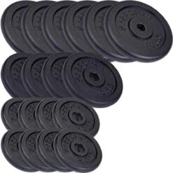 ScSPORTS® Halterset 121 Kg - Gietijzer - Complete Set Incl. Verschillende Halterstangen En Halterschijven - 30 Mm - Gewichten 11 ScSPORTS® Halterset 121 Kg - Gietijzer - Complete Set Incl. Verschillende Halterstangen En Halterschijven - 30 Mm - Gewichten -Fit Gear Verkoop 1200x1200 799