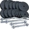 ScSPORTS® Halterset 80 Kg - Halterstangen Incl. Halterschijven - Kunststof - 30 Mm - Gewichten -Fit Gear Verkoop 1200x1200 806