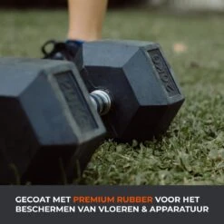 Core Power Hexa Dumbells Set - 2x 6 Kg - Gewichten Met Rubber Coating En Verchroomde Grip - Geschikt Voor Professioneel Gebruik, CrossFit En Thuis Fitness - Verkrijgbaar Van 1 Tm 25 Kg -Fit Gear Verkoop 1200x1200 891