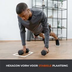 Core Power Hexa Dumbells Set - 2x 8 Kg - Gewichten Met Rubber Coating En Verchroomde Grip - Geschikt Voor Professioneel Gebruik, CrossFit En Thuis Fitness - Verkrijgbaar Van 1 Tm 25 Kg -Fit Gear Verkoop 1200x1200 896