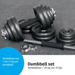 Verstelbare Dumbbell Set 30 Kg Met Koffer - Gietijzeren Gewichten - 2x 15 Kg 12 Verstelbare Dumbbell Set 30 Kg Met Koffer - Gietijzeren Gewichten - 2x 15 Kg -Fit Gear Verkoop 1200x1200 901