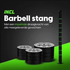 EchoGoods Halterset 30 KG - 2x15 KG - GRATIS Trainingschema - Dumbell Set - Barbell Halterstang Met Gewichten – Verstelbare Dumbells Met Gewichtschijven - Fitness Stang - Black Friday -Fit Gear Verkoop 1200x1200 941