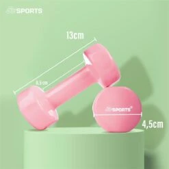 ScSPORTS® Dumbbells - 2 X 0,5 Kg - Vinyl - Pastel Roze - Gewichten - Halters 15 ScSPORTS® Dumbbells - 2 X 0,5 Kg - Vinyl - Pastel Roze - Gewichten - Halters -Fit Gear Verkoop 1200x1200 966
