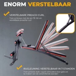 Fitnessbank - Halterbank Verstelbaar - Halterbank - Buikspierbank - Beentrainer - Fitness - 153 X 53 X 102 Cm -Fit Gear Verkoop 1200x1200 986