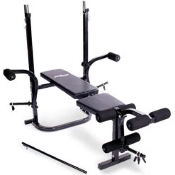 Physionics - Multifunctionele Halterbank - Butterfly Oefening, Sit-ups - Krachttraining - Training Benen - Verstelbare Rugleuning In 4 Standen, Maximum Draagvermogen 255kg - Zwart -Fit Gear Verkoop 1200x1200 994