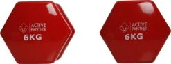 Active Panther Dumbbell Set 2 X 6 KG - 12 Kg Totaal - Vinyl - Rood 7 Active Panther Dumbbell Set 2 X 6 KG - 12 Kg Totaal - Vinyl - Rood -Fit Gear Verkoop 1200x446 1