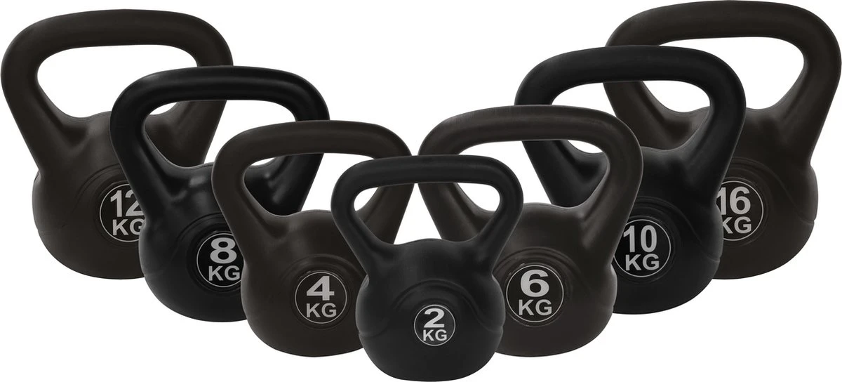 Tunturi PVC Kettlebell - Gewicht - 4kg - Incl. Gratis Fitness App 5 Tunturi PVC Kettlebell - Gewicht - 4kg - Incl. Gratis Fitness App - Afbeelding 3