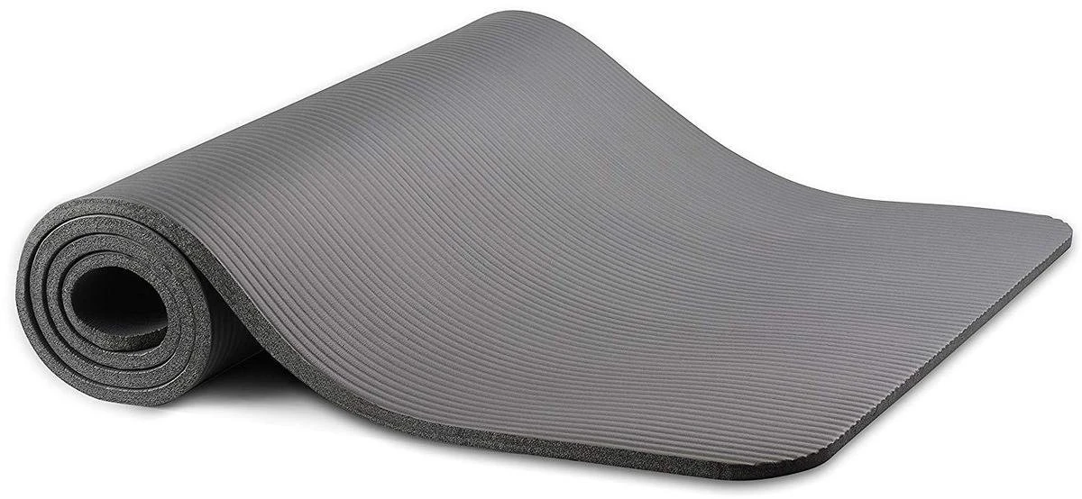 Athletix® Premium NBR Fitnessmat - 183 X 61 X 1.5 Cm - Yogamat Met Draagriem En Draagtas - Grijs 8 Athletix® Premium NBR Fitnessmat - 183 X 61 X 1.5 Cm - Yogamat Met Draagriem En Draagtas - Grijs - Afbeelding 6