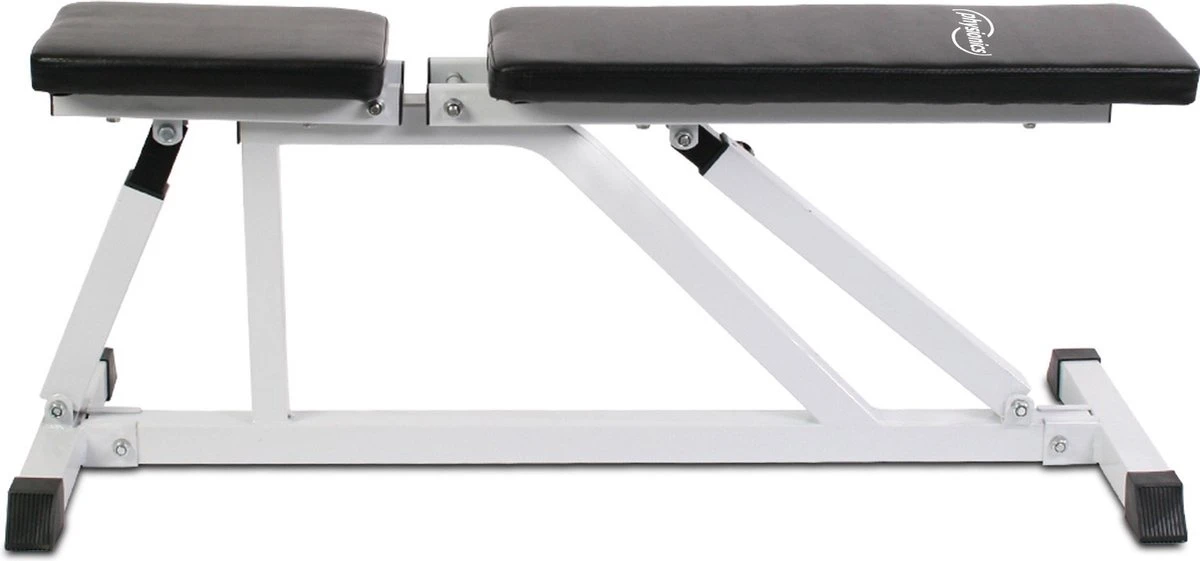 Physionics - Verstelbare Halterbank - Buiktrainer - Fitnessbank - Antislip - Staal - Trainingsapparaat 4 Physionics - Verstelbare Halterbank - Buiktrainer - Fitnessbank - Antislip - Staal - Trainingsapparaat - Afbeelding 2