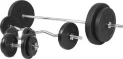 Gorilla Sports Halterbank Zwart Met 100 Kg Halterset - Fitnessbank - Verstelbaar - Halterstang Met Gewichten - Kunststof -Fit Gear Verkoop 1200x576 1