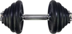 Tunturi Gewichten Gietijzer Totaal 15kg - Halterset Met Schroefsluiting - Dumbbell Set - 1 Halterstang - 30mm - Incl. Gratis Fitness App -Fit Gear Verkoop 1200x584
