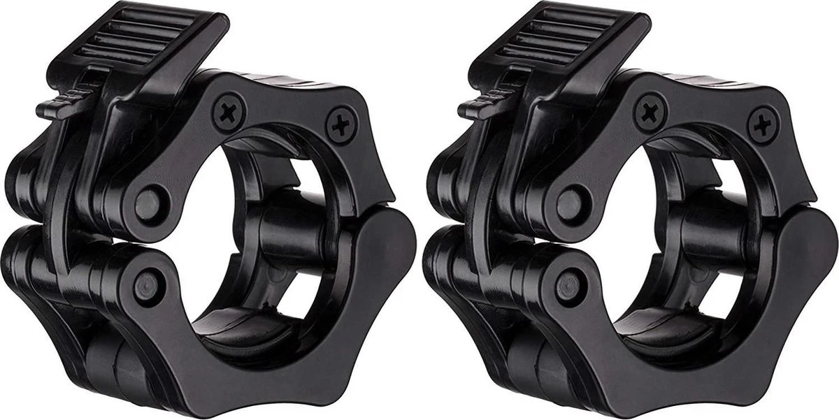 MJ Sports Premium Jaw Collar Set - Haltersluitingen - Halterklemmen - Halterstangsluiting - Jaw Collars - Olympic Barbell - Fitness - Set Van 2 - 50mm - Zwart 8 MJ Sports Premium Jaw Collar Set - Haltersluitingen - Halterklemmen - Halterstangsluiting - Jaw Collars - Olympic Barbell - Fitness - Set Van 2 - 50mm - Zwart - Afbeelding 6