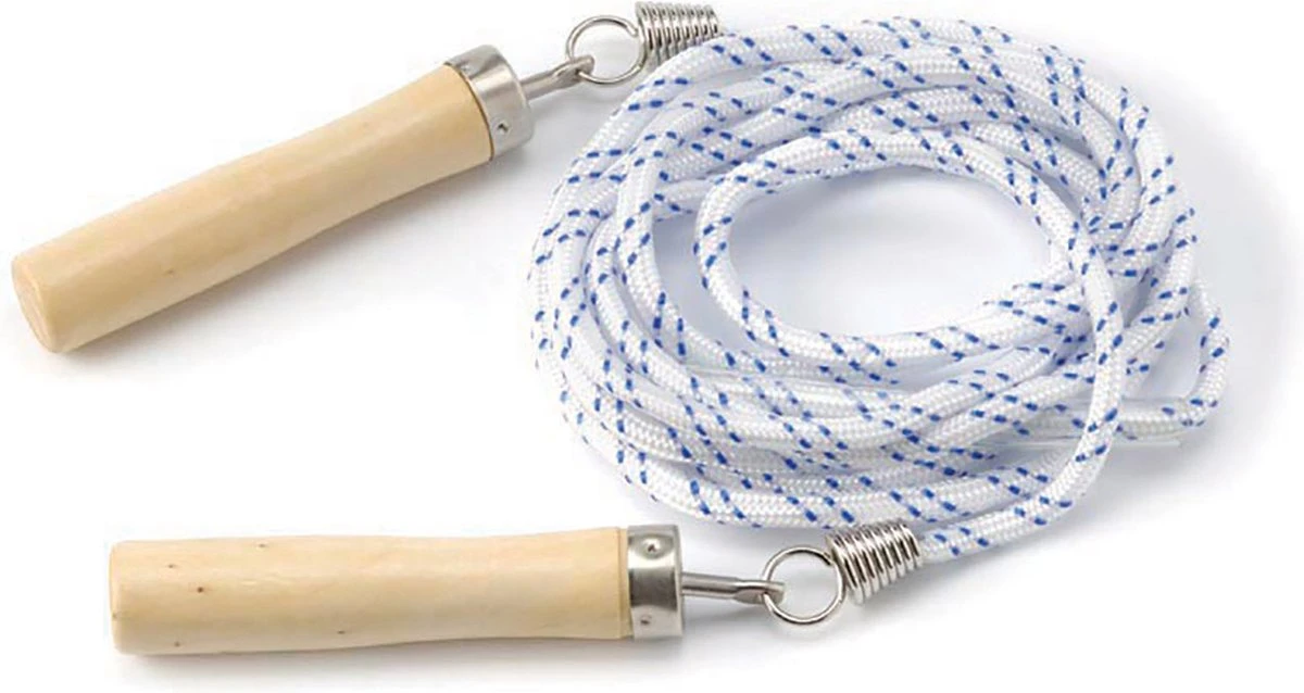 Tunturi Nylon Springtouw - Sport Springtouw - Fitness Springtouw Met Houten Handgrepen - 280 Cm - Incl. Gratis Fitness App 3 Tunturi Nylon Springtouw - Sport Springtouw - Fitness Springtouw Met Houten Handgrepen - 280 Cm - Incl. Gratis Fitness App