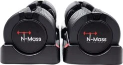 N Mass Verstelbare Dumbells Set - 34 Kg Gewichten - Hoogwaardige Fitness Dumbbells - Pro-Flex Dumbbell Set -Fit Gear Verkoop 1200x643 2