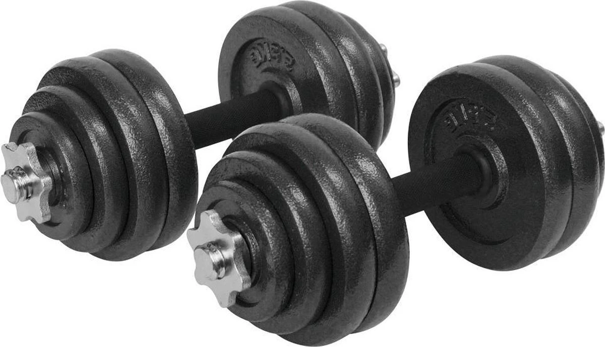 Verstelbare Dumbbell Set 30 Kg Met Koffer - Gietijzeren Gewichten - 2x 15 Kg 3 Verstelbare Dumbbell Set 30 Kg Met Koffer - Gietijzeren Gewichten - 2x 15 Kg