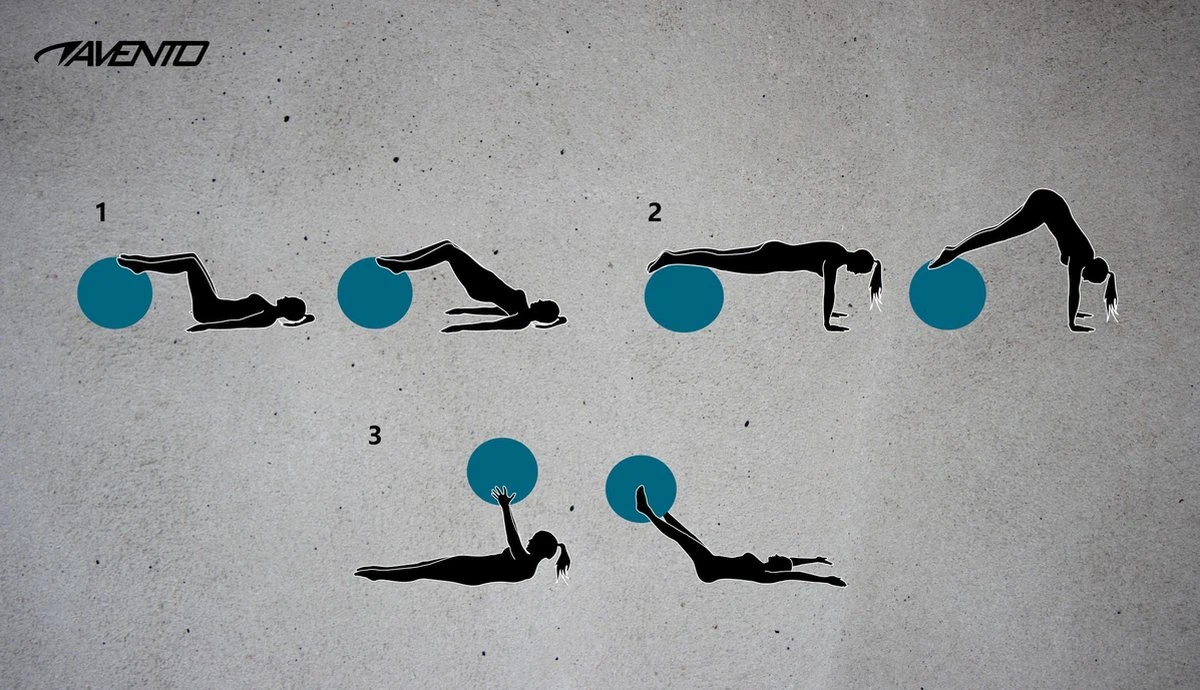 Avento Fitness/Gymbal - Ø 75 Cm - Zilver 11 Avento Fitness/Gymbal - Ø 75 Cm - Zilver - Afbeelding 9