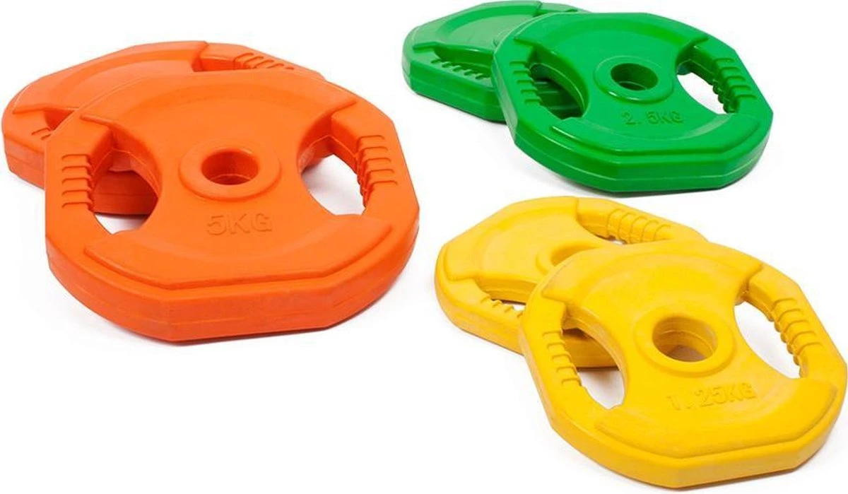 Rubber DualGrip Aerobic Pump Set - 20 KG - Bodypump Halterset Barbell Met Dual Grip Gewichten Voor Pump Fitness 6 Rubber DualGrip Aerobic Pump Set - 20 KG - Bodypump Halterset Barbell Met Dual Grip Gewichten Voor Pump Fitness - Afbeelding 4