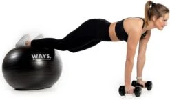 WAYS. Fitnessbal - Inclusief Pomp - Zwart - 75 Cm -Fit Gear Verkoop 1200x703 2