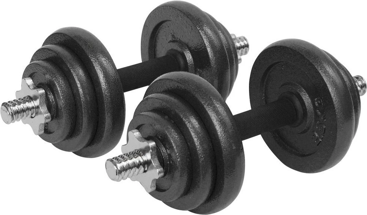 Verstelbare Dumbbell Set 20 Kg Met Koffer - Gietijzeren Gewichten - 2x 10kg 3 Verstelbare Dumbbell Set 20 Kg Met Koffer - Gietijzeren Gewichten - 2x 10kg