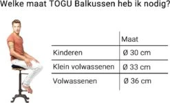 Togu Dynair Senso Balkussen/Wiebelkussen Ø 36 Cm - Volwassenen - Zwart -Fit Gear Verkoop 1200x731 1