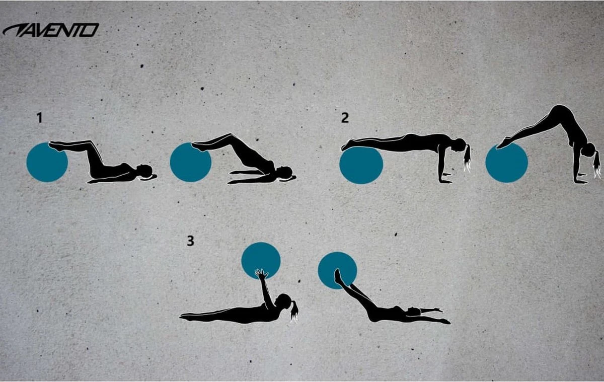 Avento Fitness/Gymbal - Ø 75 Cm - Zilver 6 Avento Fitness/Gymbal - Ø 75 Cm - Zilver - Afbeelding 4