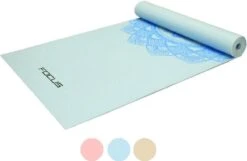 Focus Fitness – Yoga Mat Blauw Met Print – Sport Mat 173 X 61 X 0.5 Cm – Fitness Mat