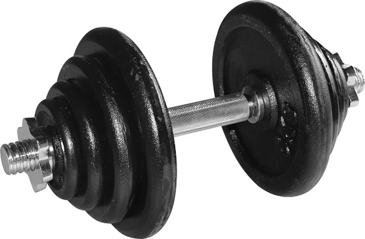 RS Sports Dumbellset - Halterset Met Gewichten - Totaal 40 Kg - 2 Stangen - Zwart 10 RS Sports Dumbellset - Halterset Met Gewichten - Totaal 40 Kg - 2 Stangen - Zwart - Afbeelding 8