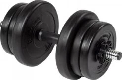 Duke Fitness Dumbbell Set 10 Kg – Dumbell - 9 Delig – Uitbreidbaar – 30mm Boring – Rubberen Handvat – Dumbell - Stersluiter