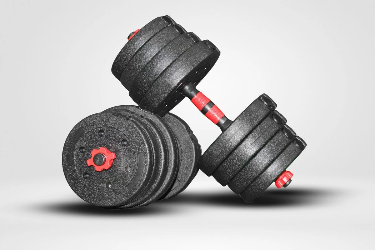 Venom Sports Verstelbare Dumbbell Set Tot 30kg - Professionele 2-in-1 Halterset Gewichten - Gebruiksvriendelijke Fitness Stang - Rood 13 Venom Sports Verstelbare Dumbbell Set Tot 30kg - Professionele 2-in-1 Halterset Gewichten - Gebruiksvriendelijke Fitness Stang - Rood - Afbeelding 11